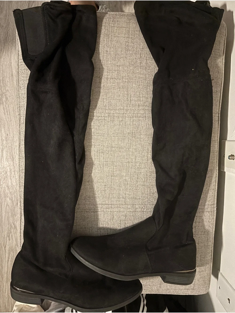 Simply Vera Vera Wang Over-the-Knee Black Suede Boots